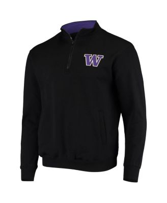Men's Black Washington Huskies Tortugas Logo Quarter-Zip Jacket