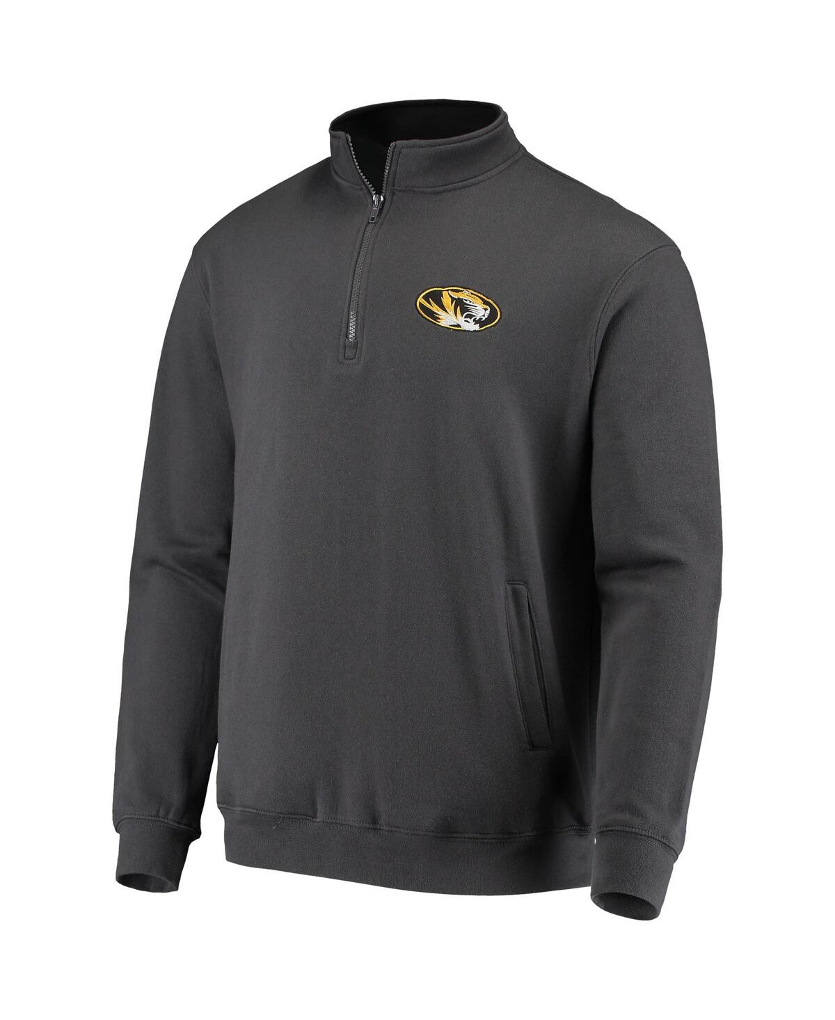 Colosseum Men's Charcoal Missouri Tigers Tortugas Logo Quarter-zip Jacket In Charcoal