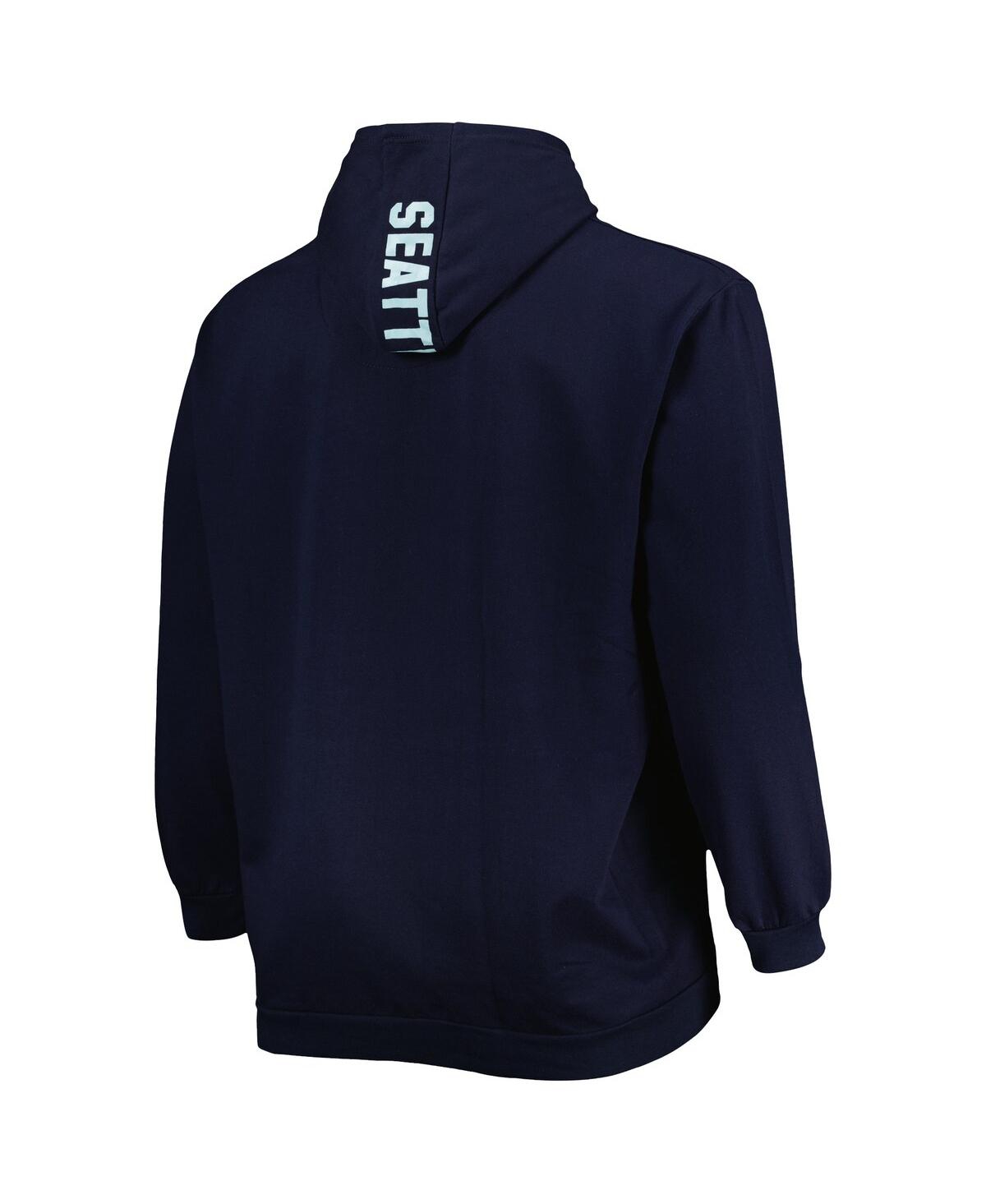 Men'sSeattle Kraken Big and Tall Fleece Pullover Hoodie - Deep Sea Blue