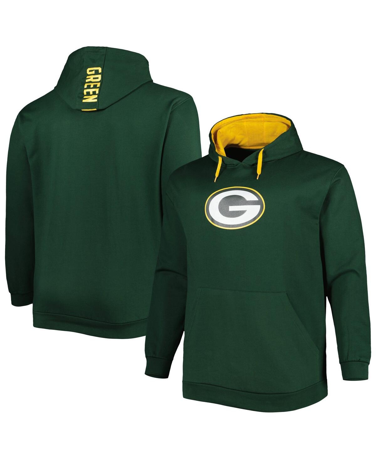Shop Profile Men's Green Green Bay Packers Big And Tall Logo Pullover Hoodie