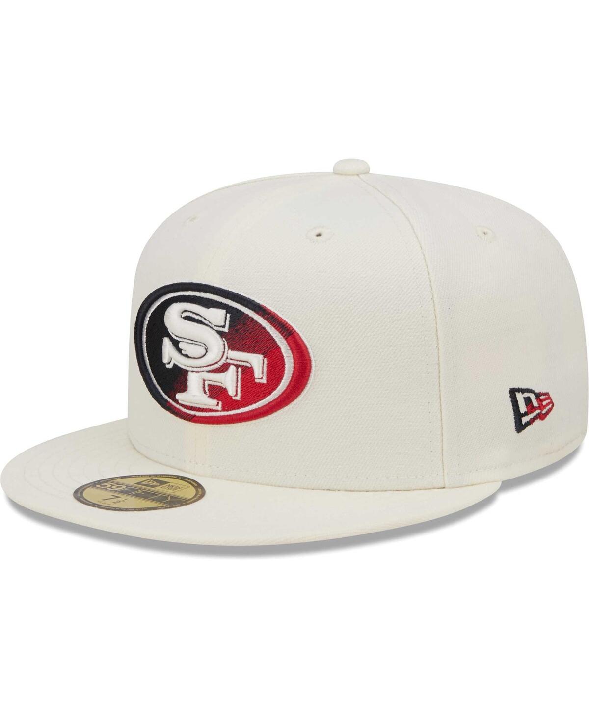 Men's New EraSan Francisco 49ers Chrome Color Dim 59FIFTY Fitted Hat - Cream