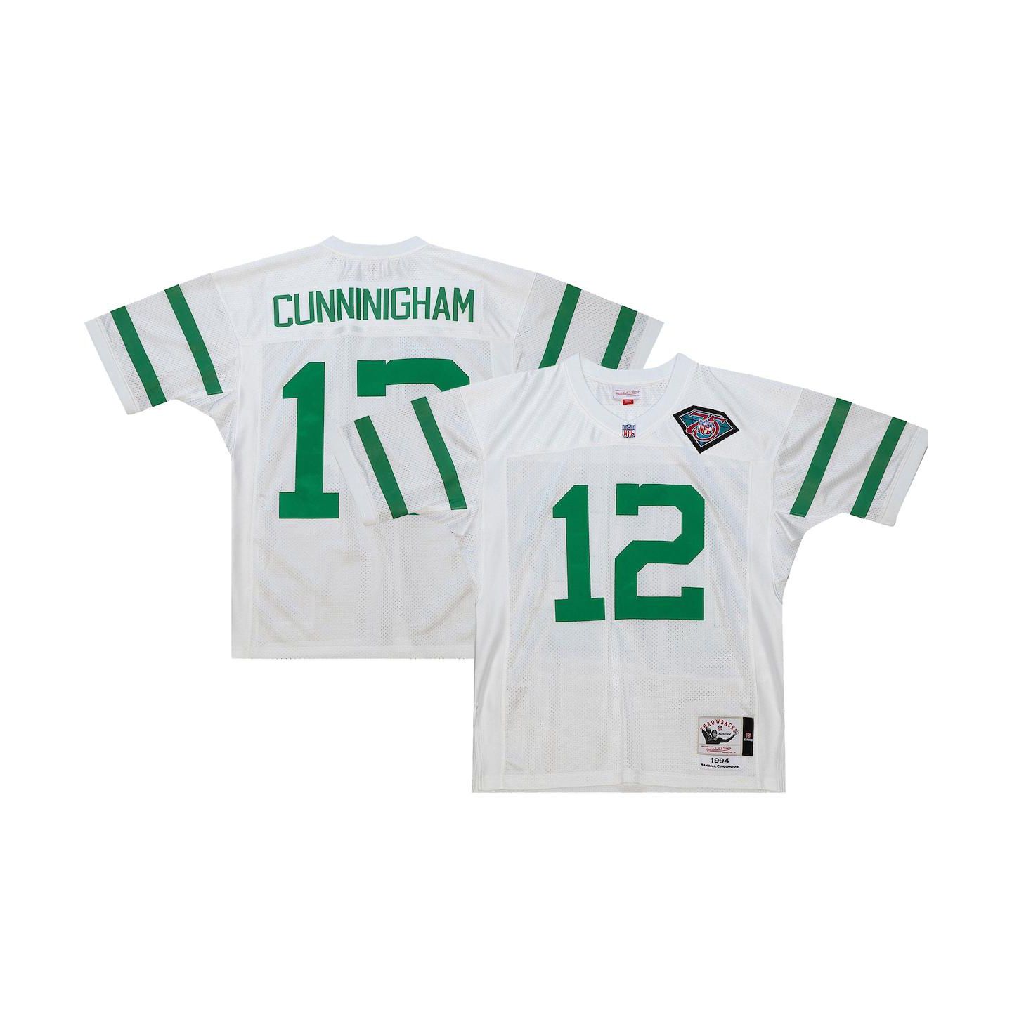 Мужской топ Mitchell & Ness Randall Cunningham White Philadelphia Eagles 1994 Authentic Retired Player Jersey — фото 5