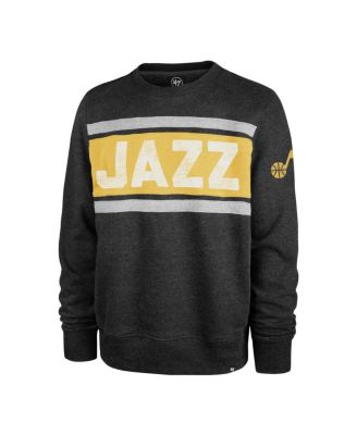Men's Heather Black Utah Jazz Tribeca Emerson Pullover Sweatshirt