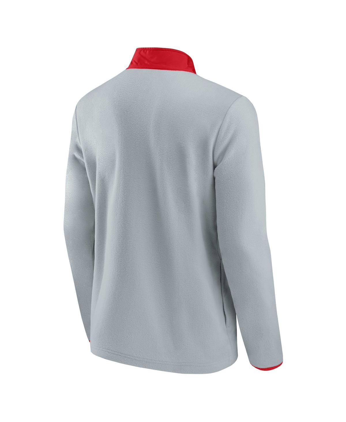 Men's Fanatics Red Detroit Red Wings Omni Polar Fleece Quarter-Snap Jacket - Red