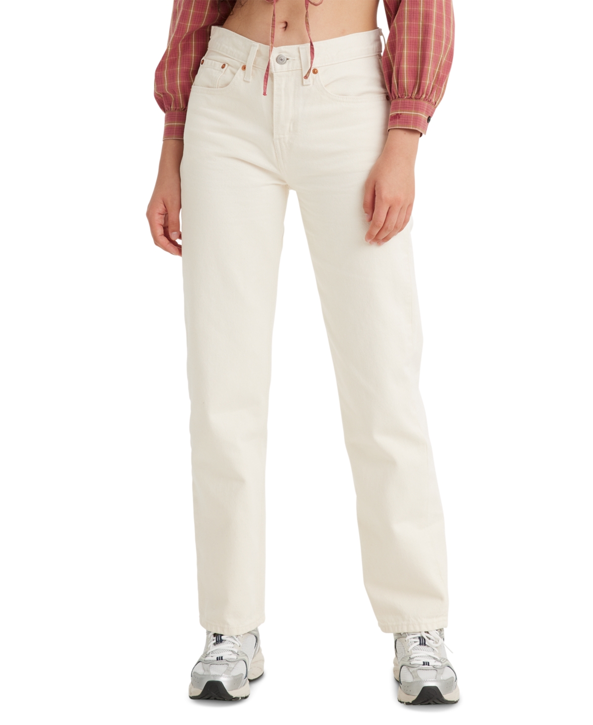 Levi's Low Pro Straight-leg Jeans In Ivory White
