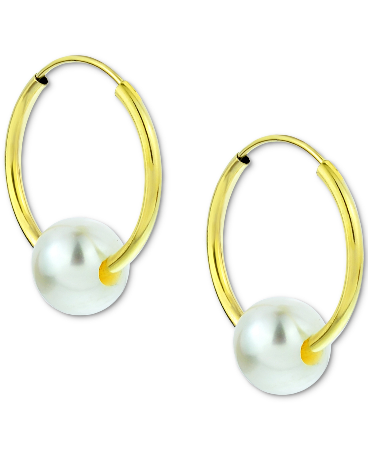 Macy s Freshwater Pearl Huggie Hoop Earrings In 14k Gold 0.65 also In Jade Lapis Lazuli Turquoise Ros ModeSens