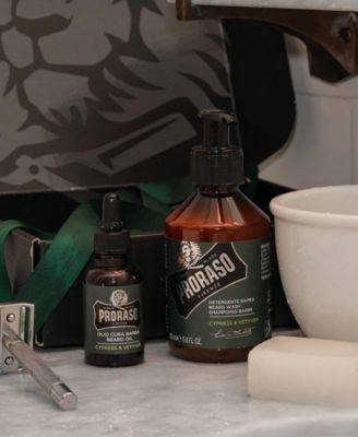 2-Pc. Beard Care Set For Full Or Long Beards - Cypress & Vetyver Scent