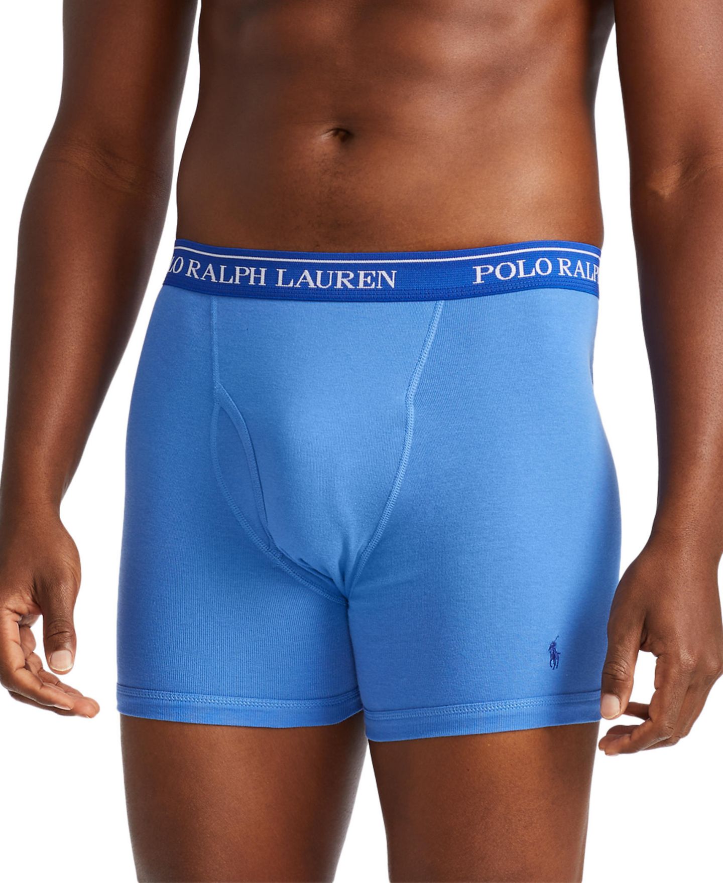 Трусы-боксеры Classic для мужчин, хлопок, 3 шт. — Polo Ralph Lauren, цвет: Синий / Королевский синий — фото 3