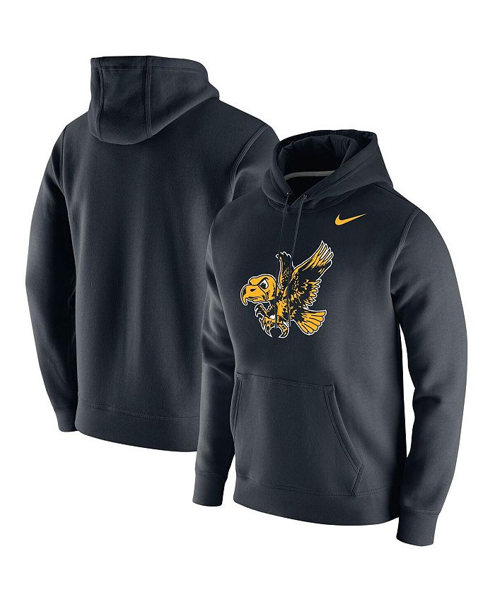 Nike Men's Black Iowa Hawkeyes Vintage-Like School Logo Pullover Hoodie ...