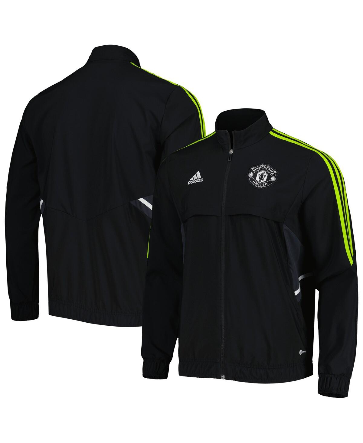Shop Adidas Originals Men's Adidas Black Manchester United Presentation Aeroready Full-zip Jacket