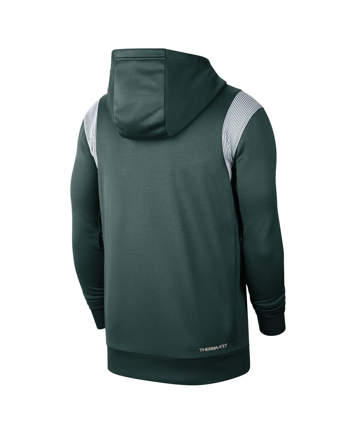 Shop Nike Men's  Green Michigan State Spartans 2022 Game Day Sideline Performance Pullover Hoodie