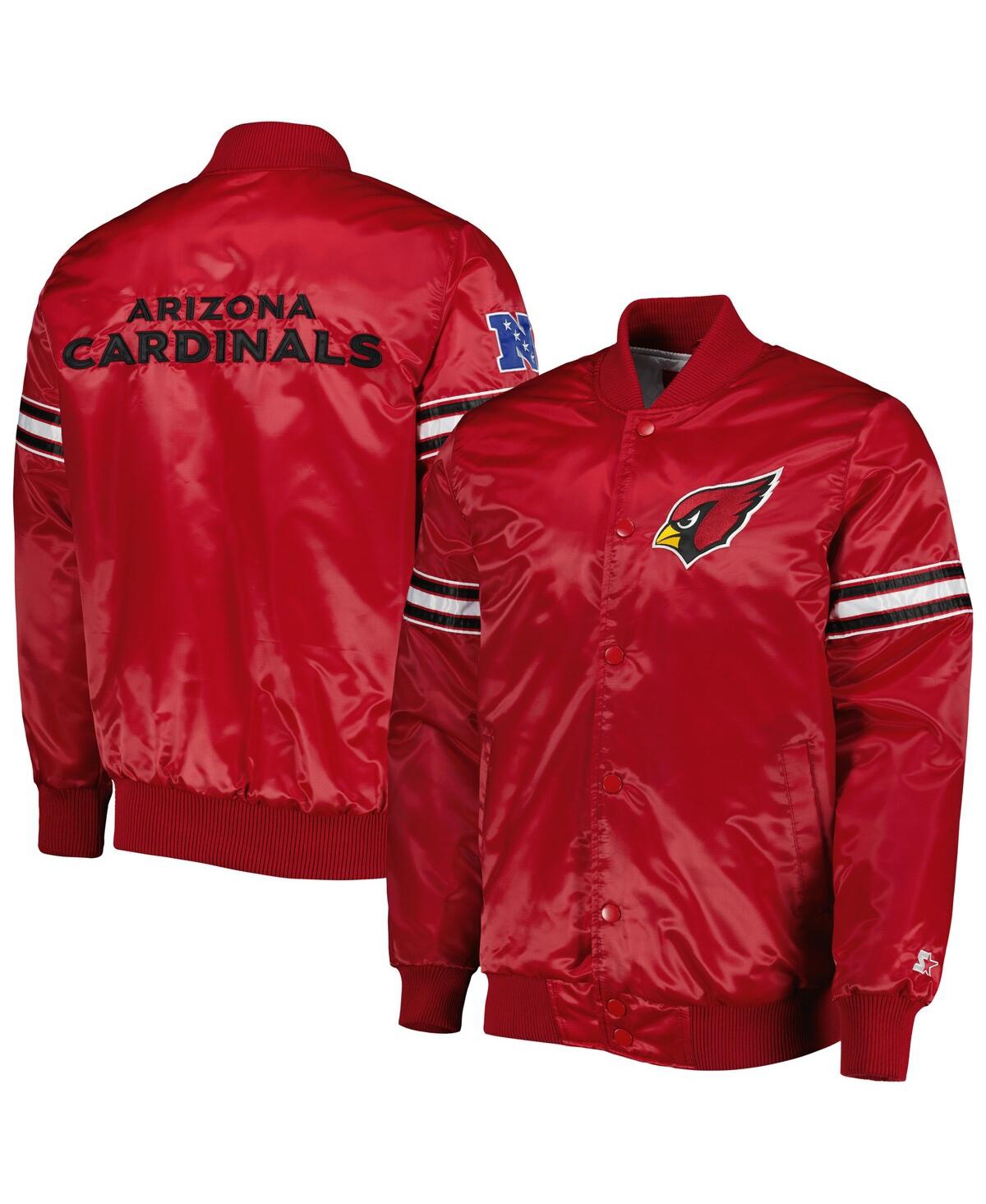 Starter Men's  Cardinal Arizona Cardinals The Pick And Roll Full-snap Jacket