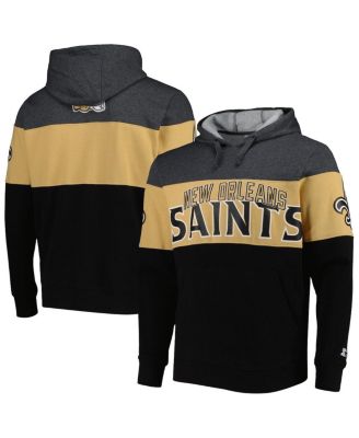 Men's Black, Heather Gray New Orleans Saints Extreme Pullover Hoodie