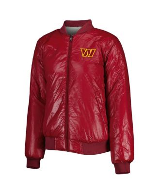 Women's Oatmeal, Burgundy Washington Commanders Switchback Reversible Full-Zip Jacket