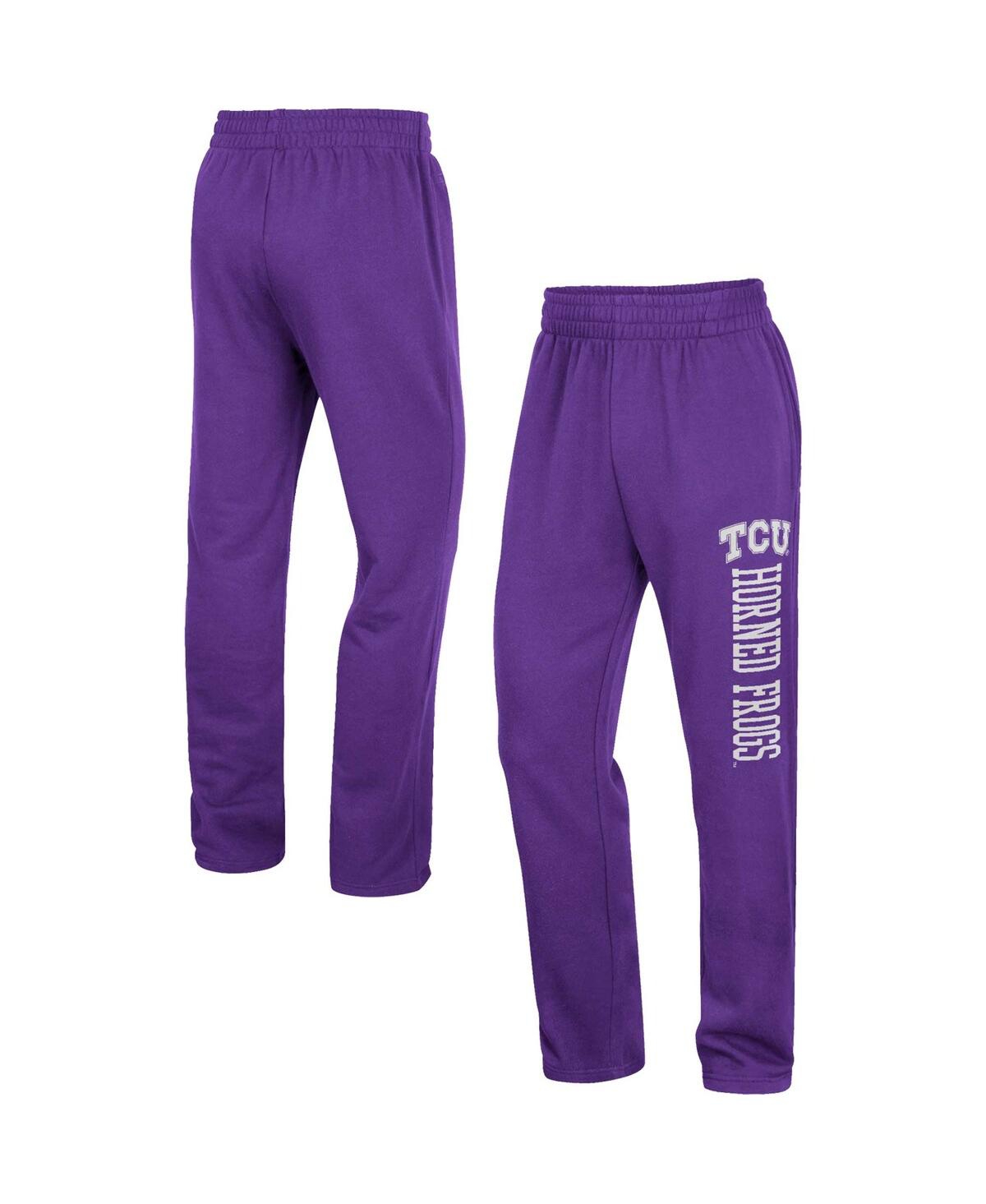 Shop Colosseum Men's  Purple Tcu Horned Frogs Wordmark Pants