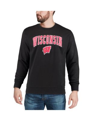 Men's Wisconsin Badgers Arch & Logo Crew Neck Sweatshirt