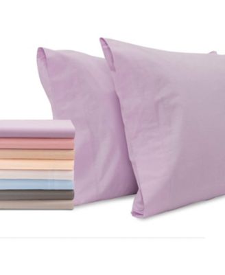 100% Premium Cotton Pillow Cases - Soft and Breatheable - Open Enclosure - Queen - Pink