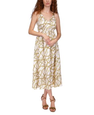 Michael Kors - Women's Logo-Print Chain Cutout Dress