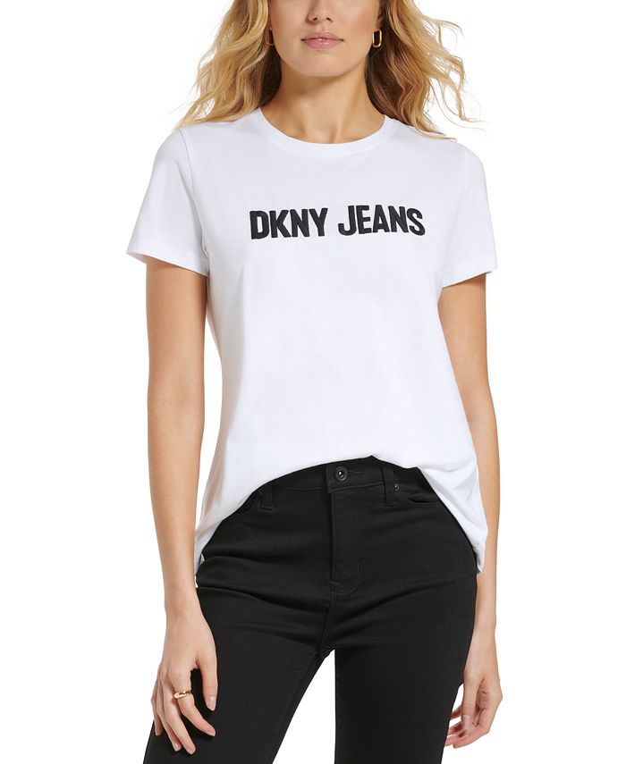 DKNY Jeans Women's Short-Sleeve Logo T-Shirt - Macy's