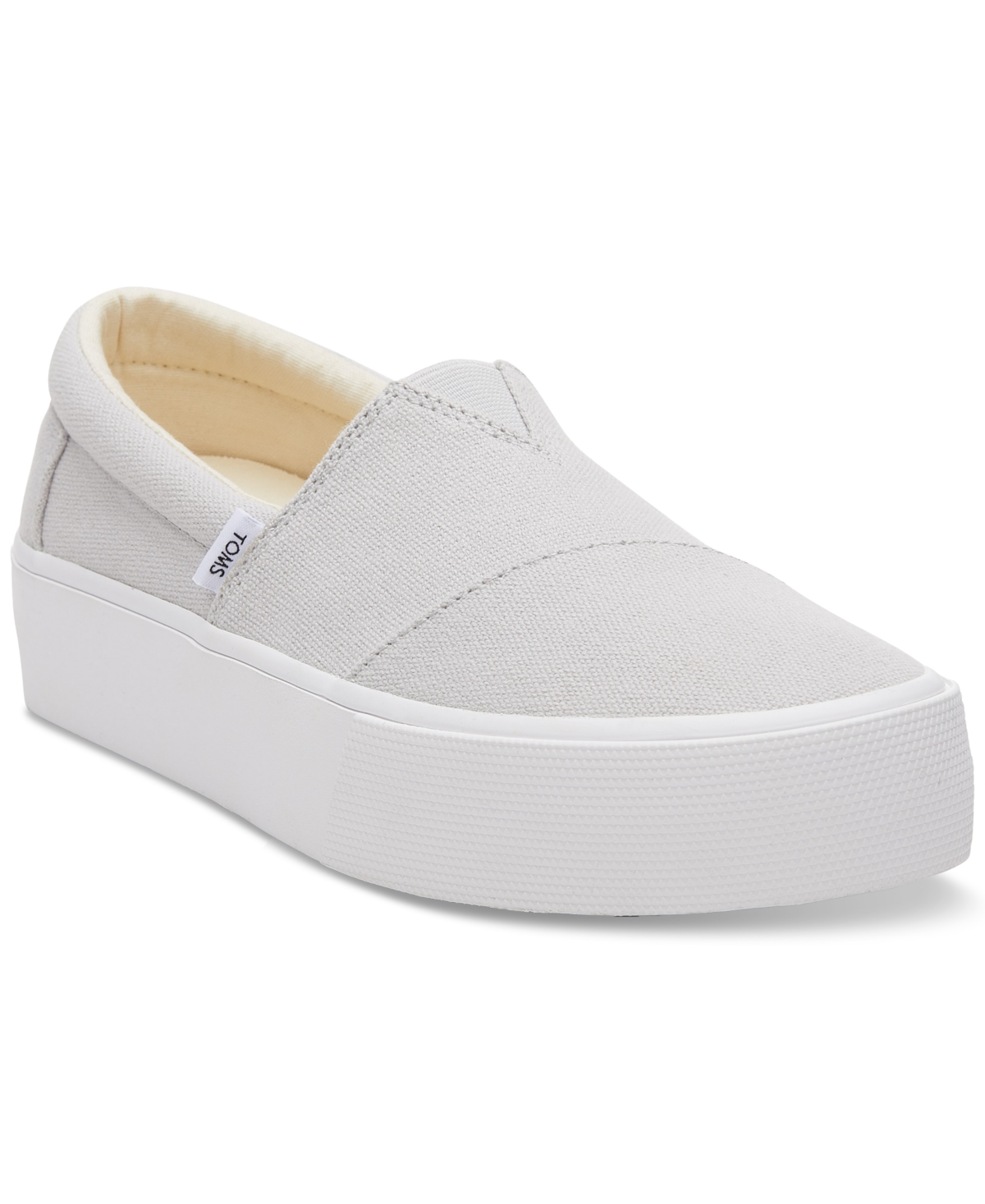 TOMS WOMEN'S FENIX CANVAS SLIP ON PLATFORM SNEAKERS