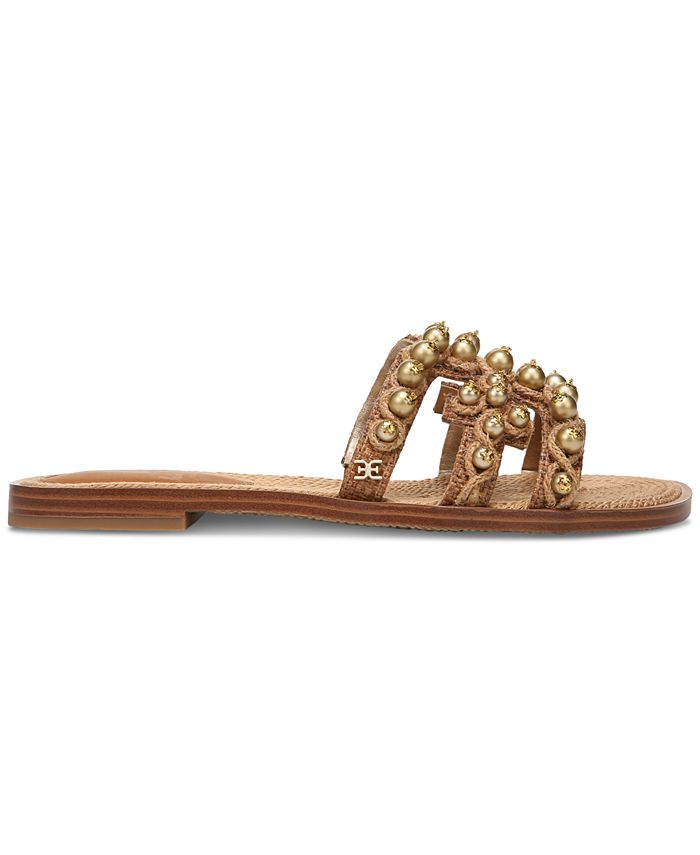 Sam Edelman Bay Soleil Embellished Slip-On Sandals - Macy's