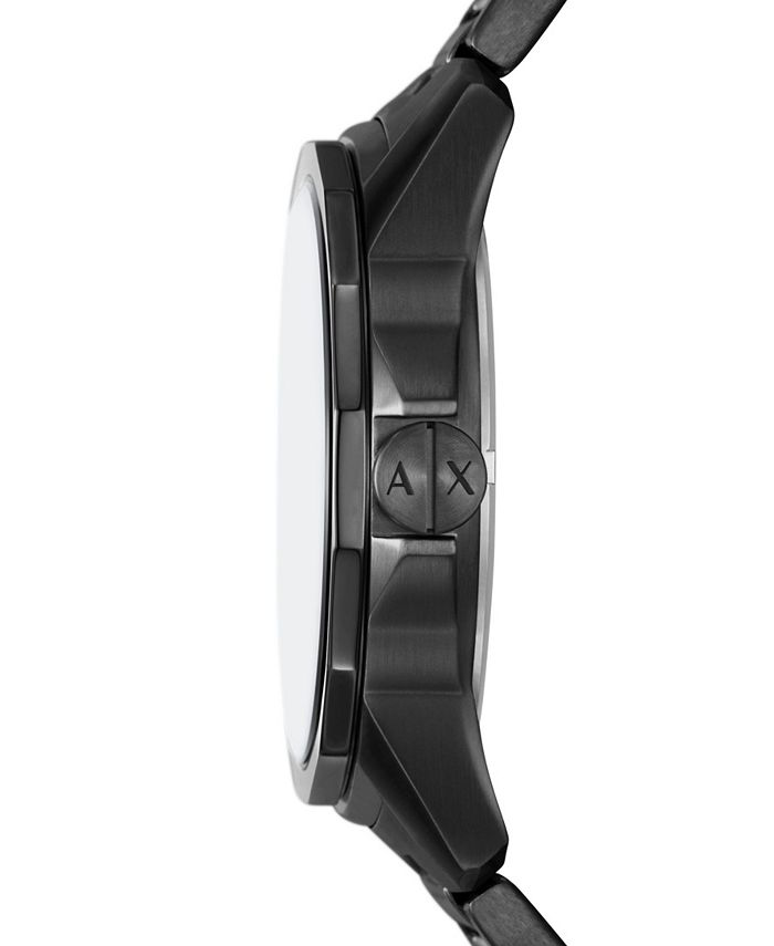 A|X Armani Exchange Men's Moonphase Multifunction Black Stainless Steel ...