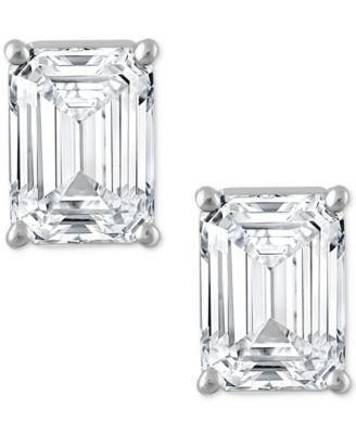 Certified Lab Grown Diamond Emerald-Cut Stud Earrings (3 ct. t.w.) in 14k Gold