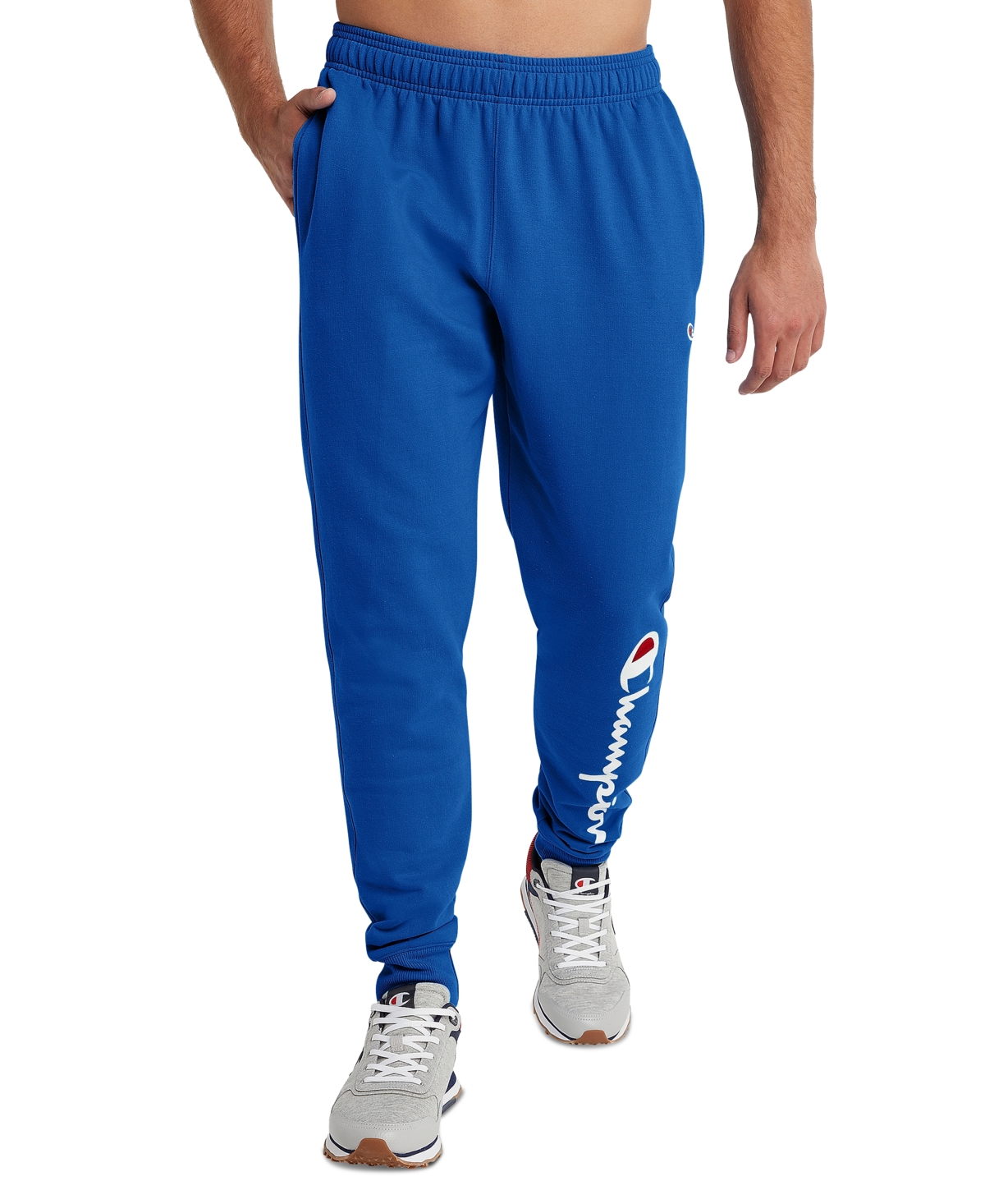 Champion Men's Powerblend Fleece Jogger Pants Stone Crush Blue