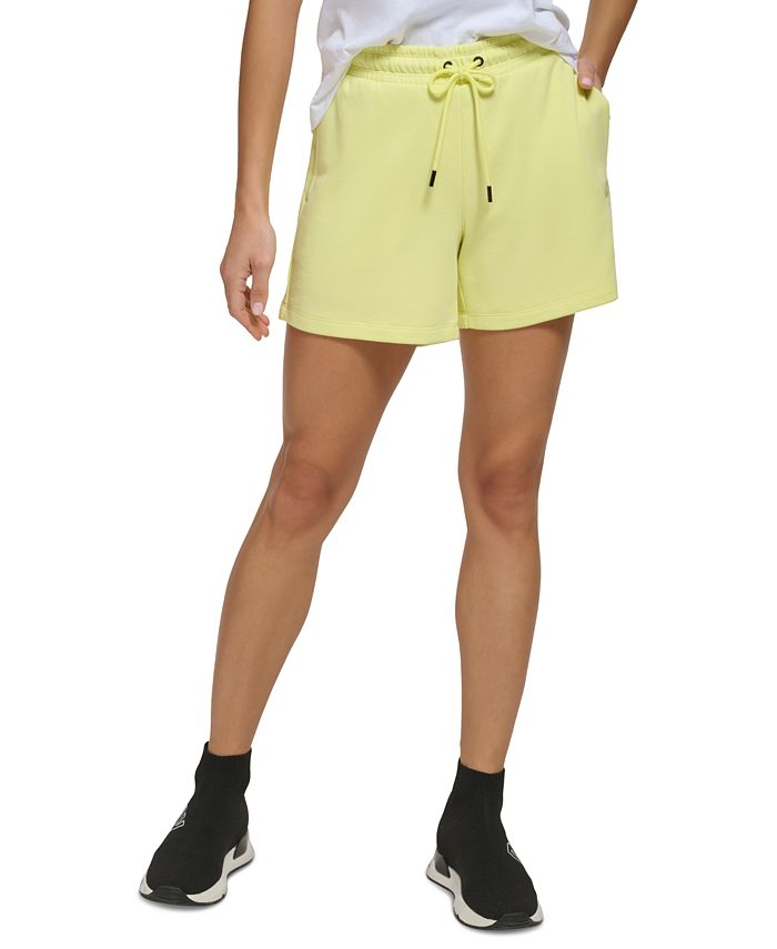 DKNY Women's Performance Cotton Logo Drawstring Shorts Macy's