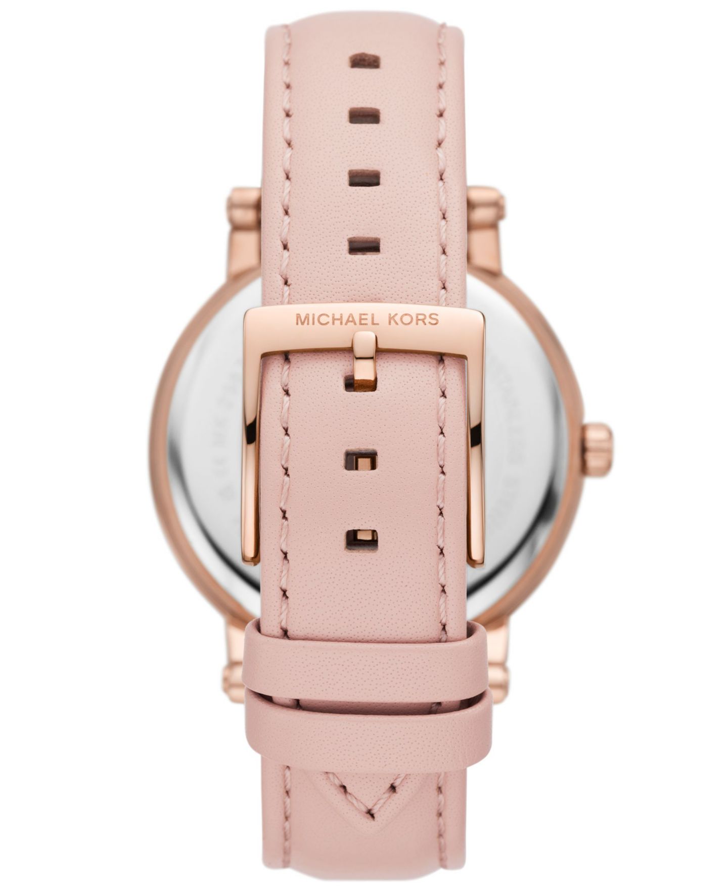 Женские часы Michael Kors Corey Three-Hand Blush Leather Watch 38mm, цвет: Пудровый — фото 3
