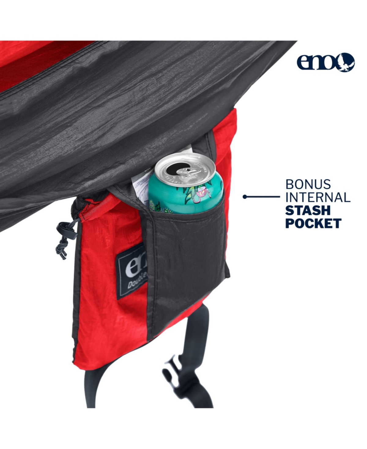 Eno DoubleNest Hammock - Lightweight, Portable, 1 to 2 Person Hammock - For Camping, Hiking, Backpacking, Travel, a Festival, or the Beach -Charc