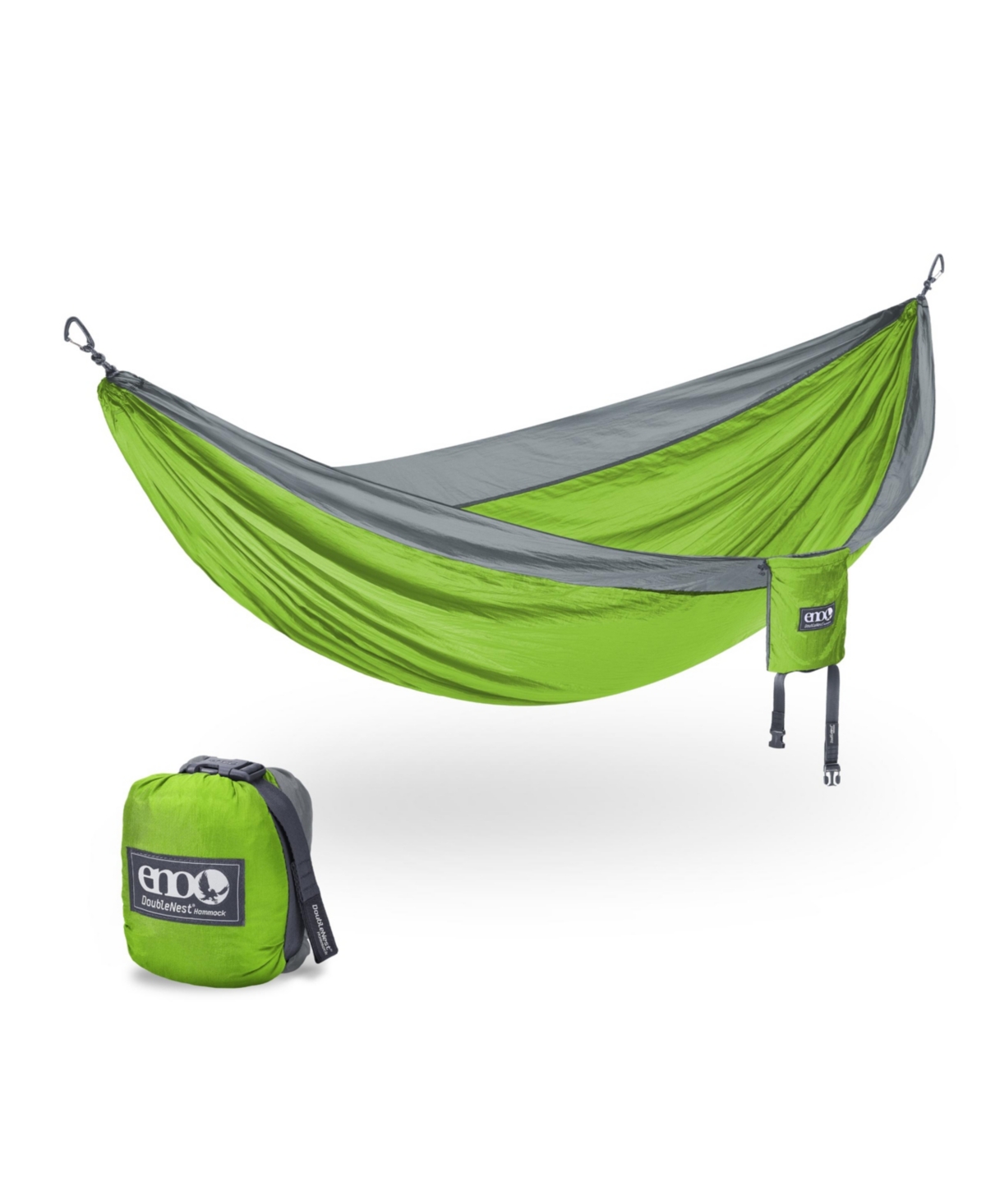 DoubleNest Hammock - Lightweight, Portable, 1 to 2 Person Hammock - For Camping, Hiking, Backpacking, Travel, a Festival, or the Beach - Chartreus