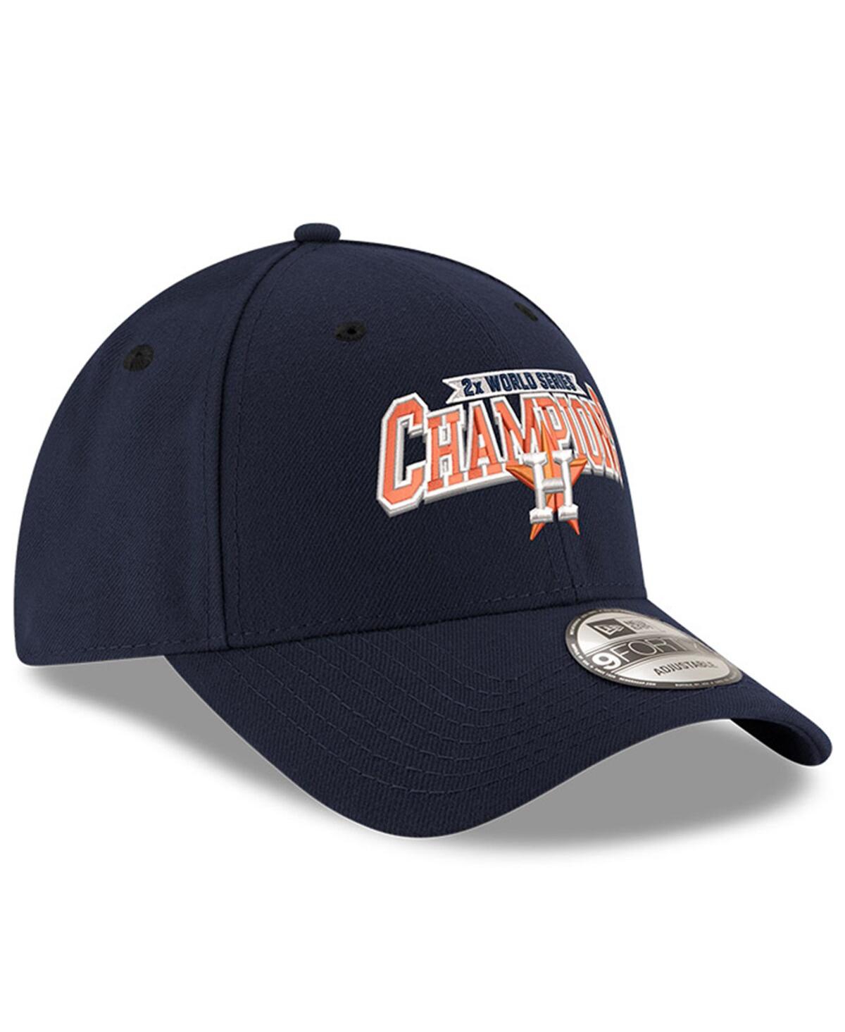 New Era Navy Houston Astros Two-time World Series Champions 9forty Adjustable Hat In Navy