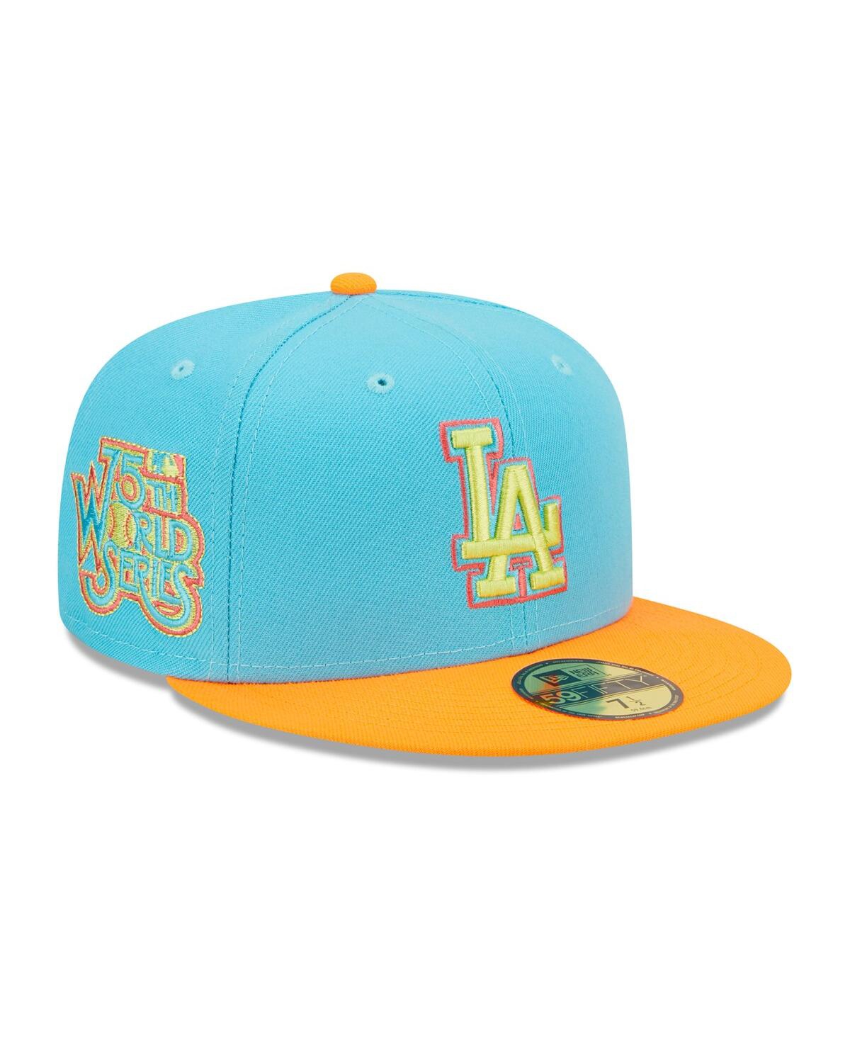 Men's New Era Orange Los Angeles Dodgers 1978 World Series Vice Highlighter 59FIFTY Fitted Hat - Orange
