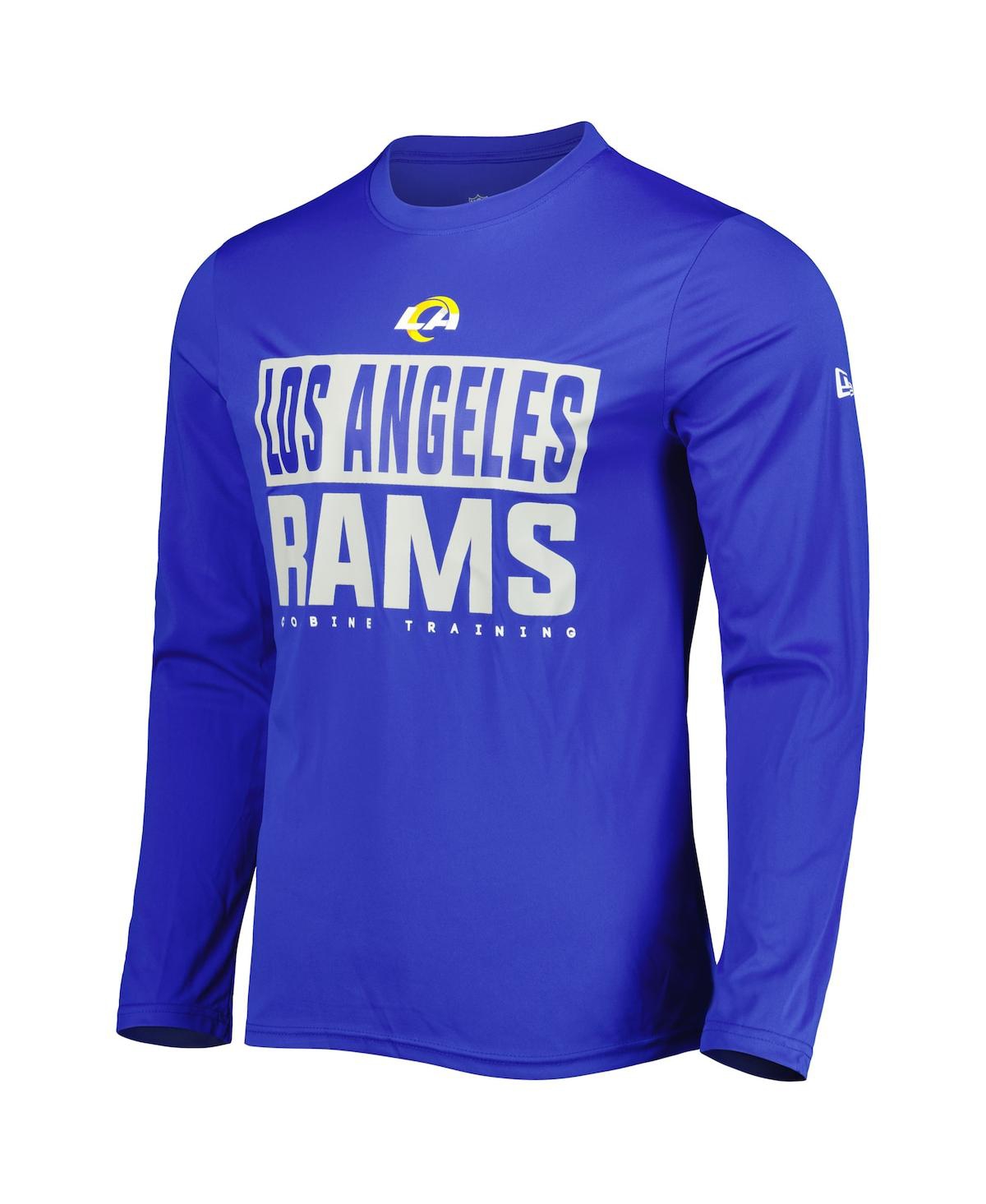 NEW ERA MEN'S NEW ERA ROYAL LOS ANGELES RAMS COMBINE AUTHENTIC OFFSIDES LONG SLEEVE T-SHIRT 