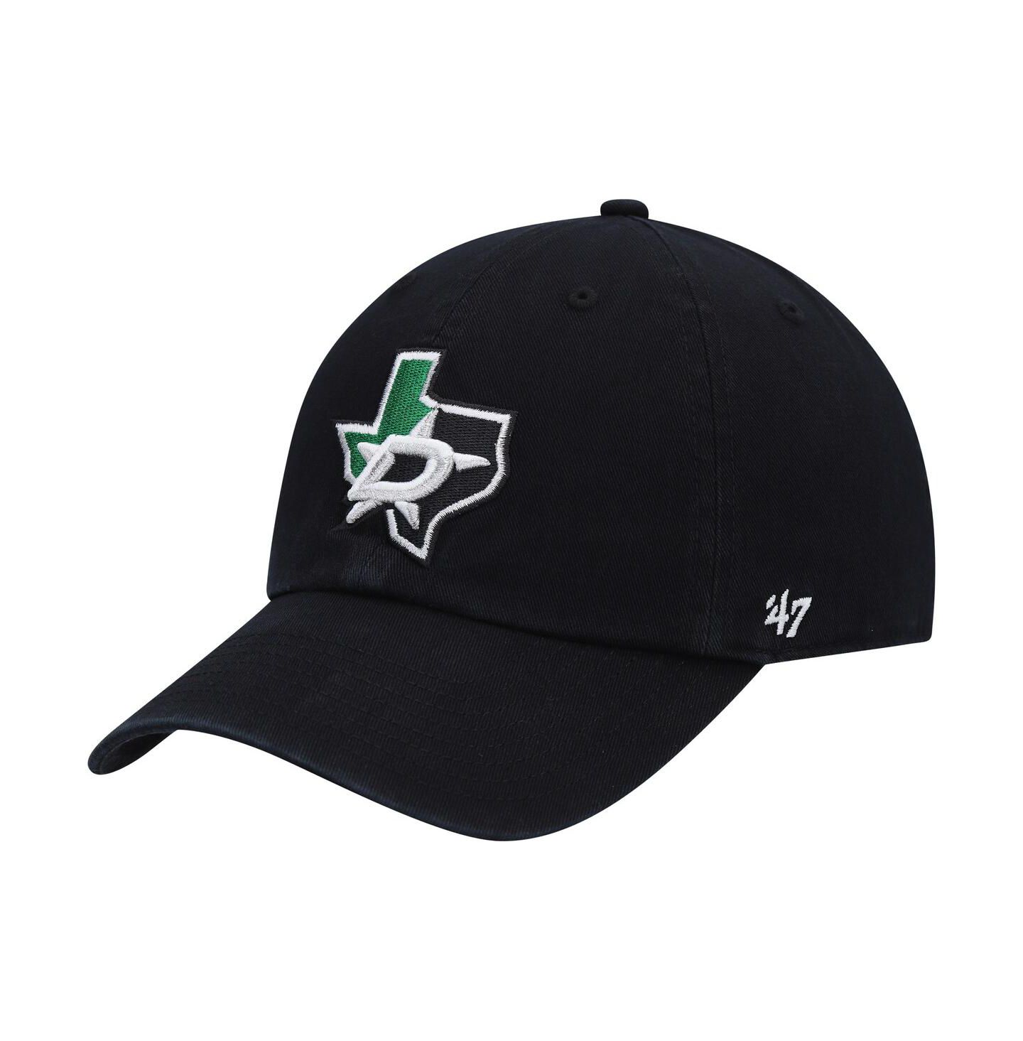 Мужская кепка '47 Brand Black Dallas Stars Clean Up Adjustable Hat — фото 5