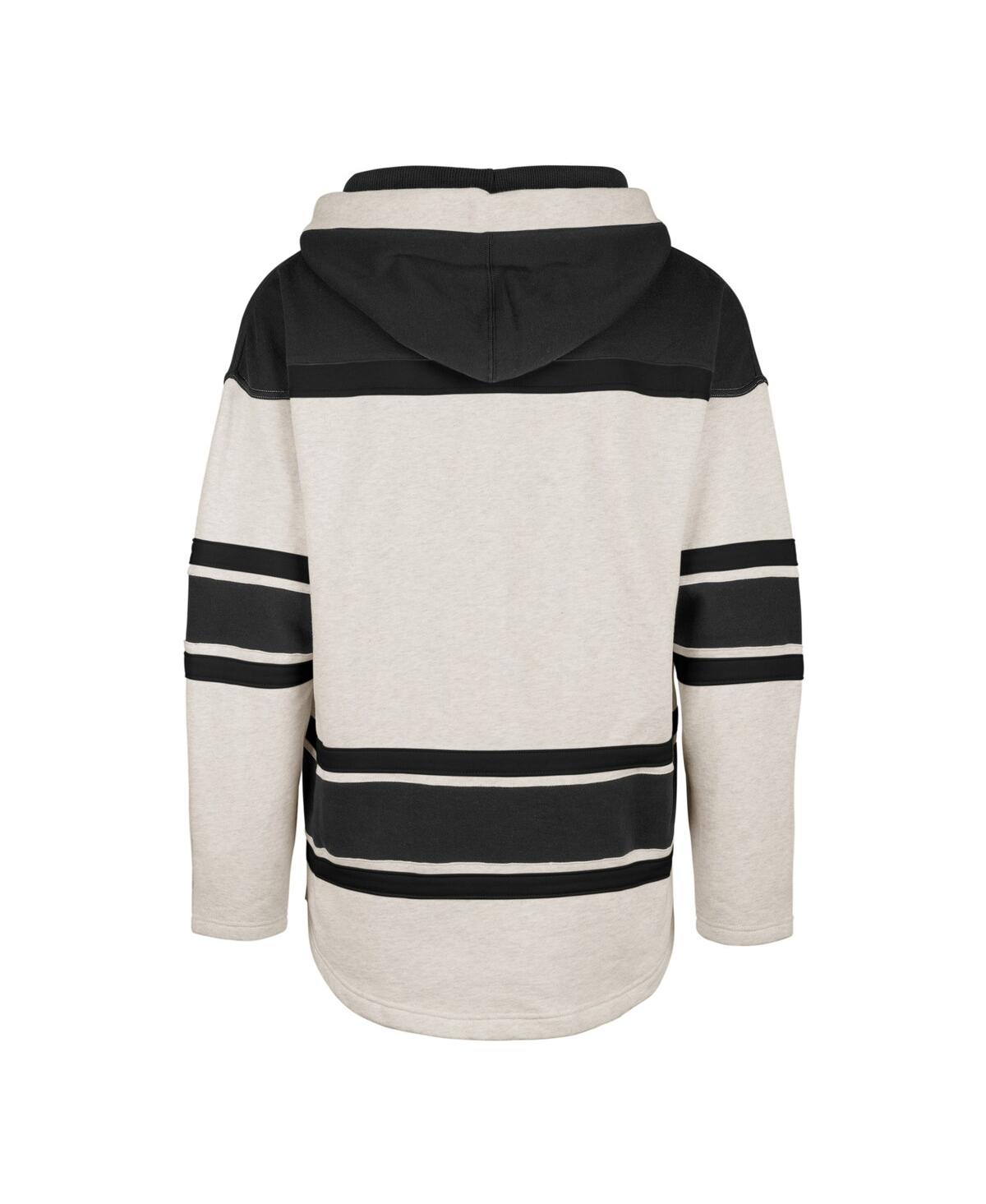 Shop 47 Brand Men's ' Oatmeal Vegas Golden Knights Rockaway Lace-up Pullover Hoodie