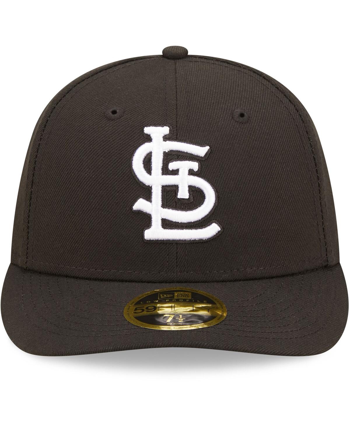 Men's New Era St. Louis Cardinals White Low Profile 59FIFTY Fitted Hat - Black