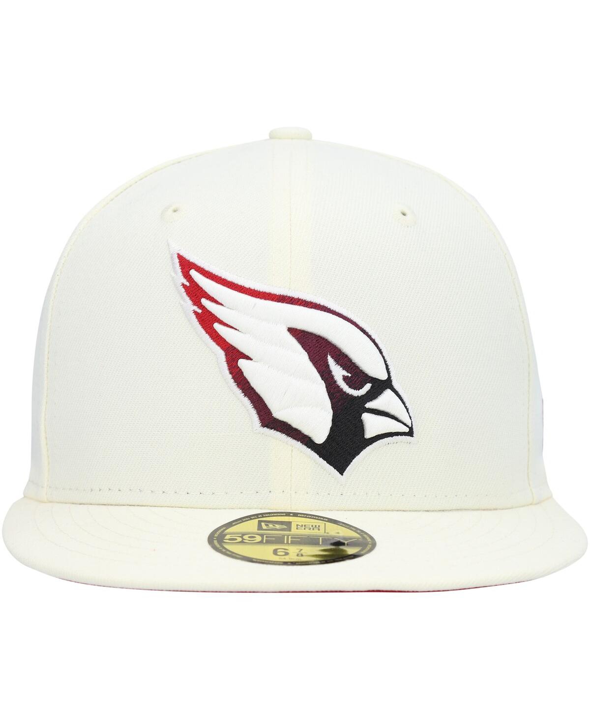 Men's New EraArizona Cardinals Chrome Color Dim 59FIFTY Fitted Hat - Cream