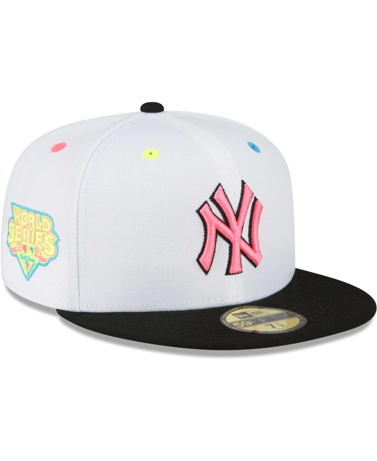 New Era White New York Yankees Neon Eye 59fifty Fitted Hat In White