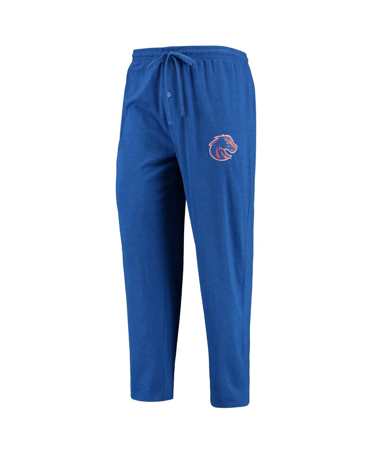 Concepts Sport Royal/heathered Charcoal Boise State Broncos Meter Long Sleeve T-shirt & Pants Sleep In Royal,heathered Charcoal