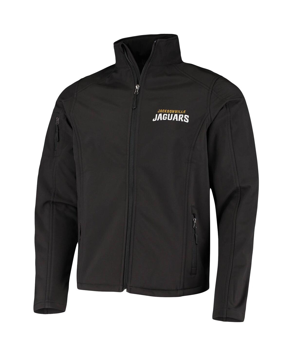 DUNBROOKE MEN'S DUNBROOKE BLACK JACKSONVILLE JAGUARS SONOMA SOFTSHELL FULL-ZIP JACKET 