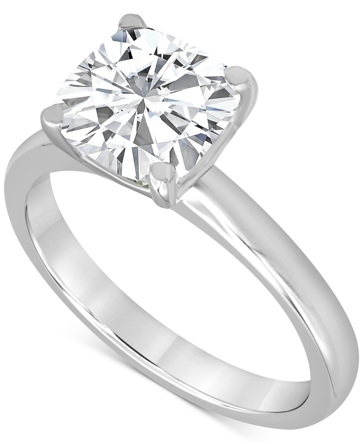 Badgley Mischka Certified Lab Grown Diamond Princess-cut Solitaire Engagement Ring (5 Ct. T.w.) In 14k Gold In White Gold