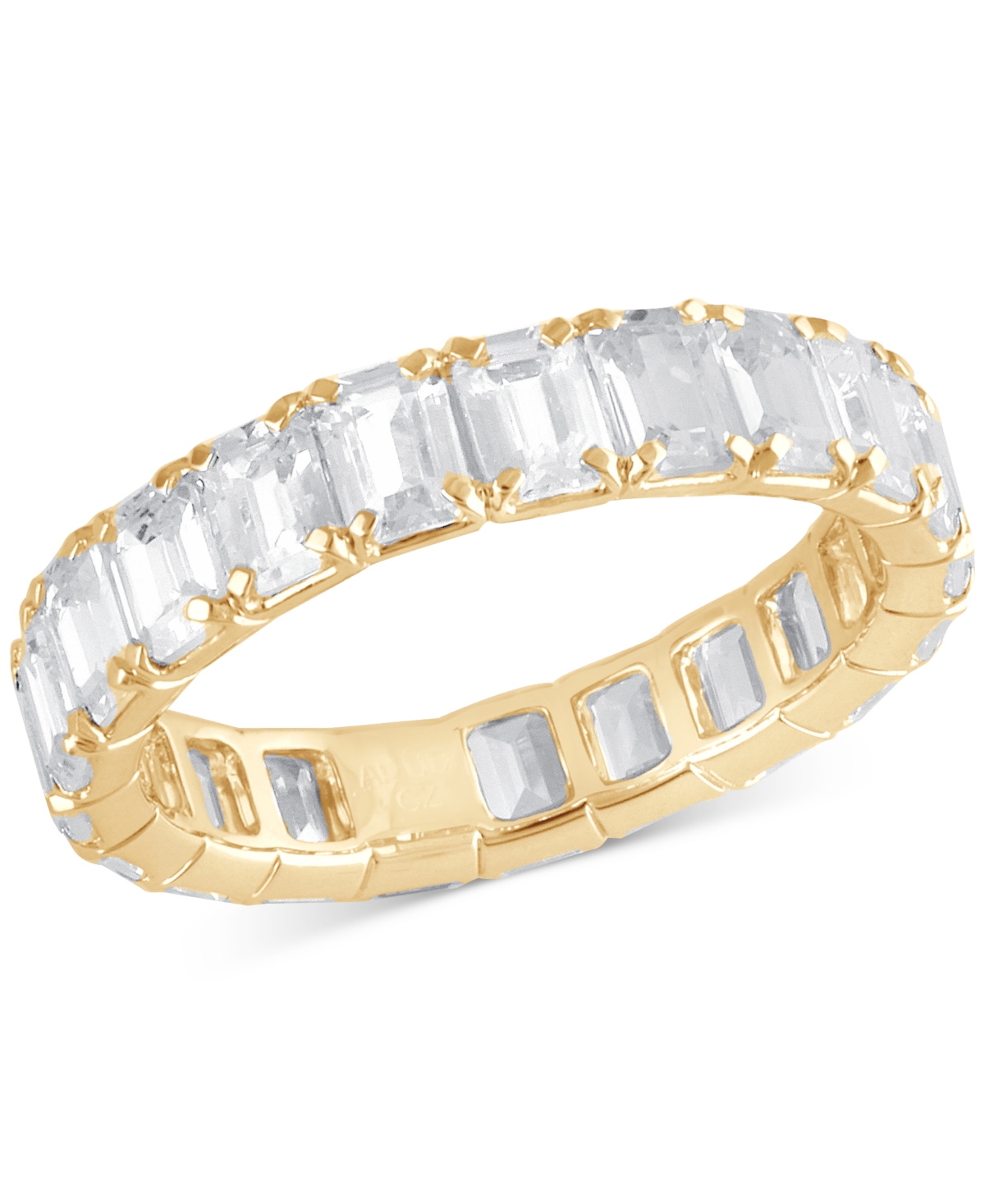 Badgley Mischka Certified Lab Grown Diamond Emerald-Cut Eternity Band (4 ct. t.w.) in 14k Gold
