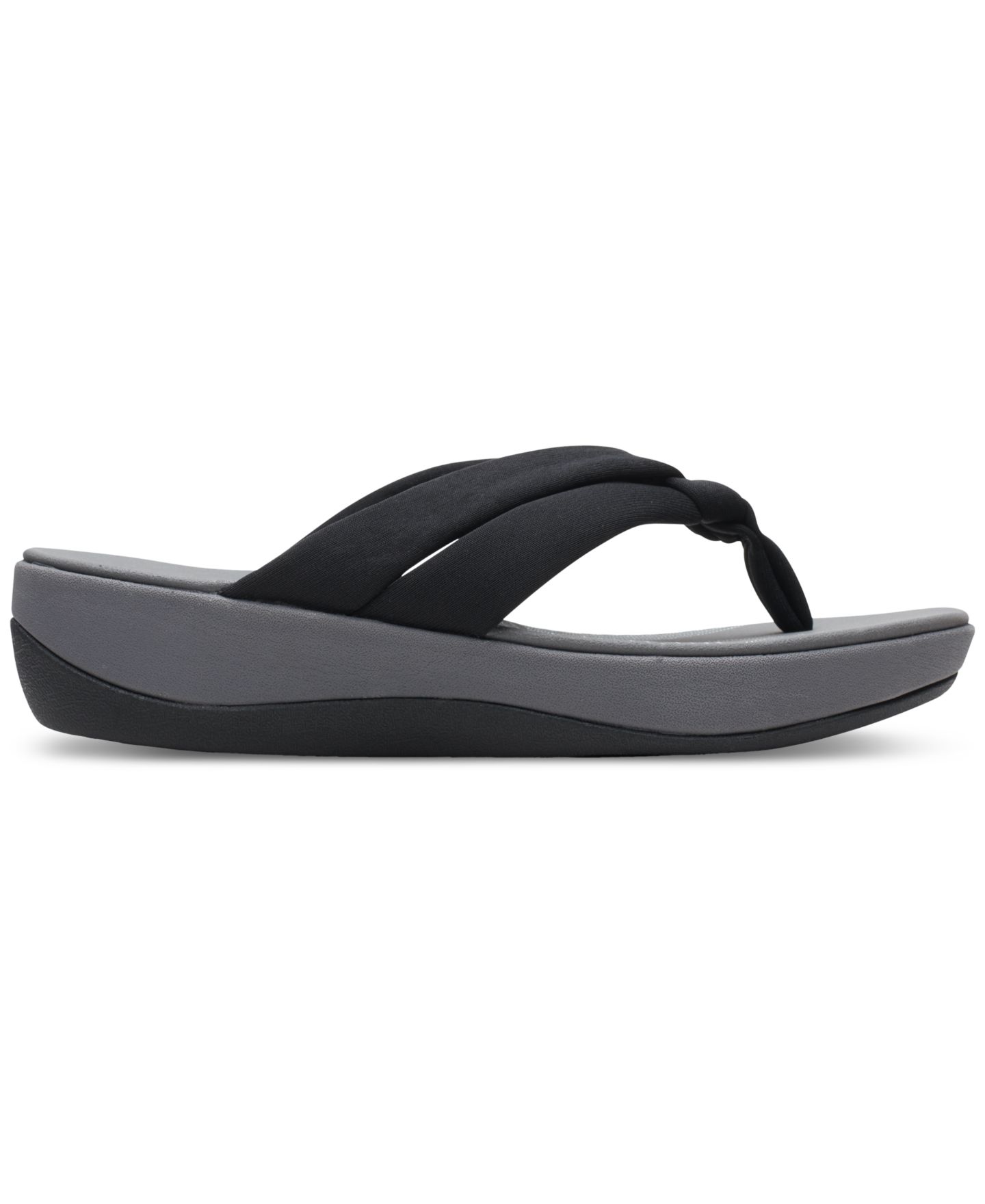 Женские сандалии Clarks Cloudsteppers™ Arla Kaylie Slip-On Thong, цвет: Чёрный — фото 2