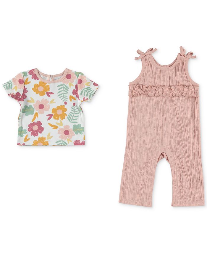 Ensemble Bébé Fille 2 Pièces Sans Manches – Taille 24 Mois, Neuf Avec étiquettes, Motif Fleuri