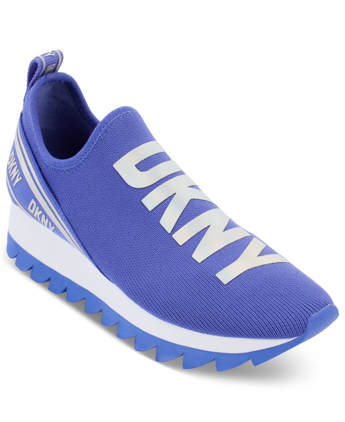 Dkny Abbi Knit Sneaker In Periwinkle Blue