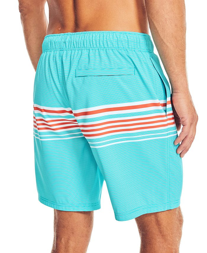 Nautica Men's Drawstring Variegated Stripe 6" Swim Trunks Macy's
