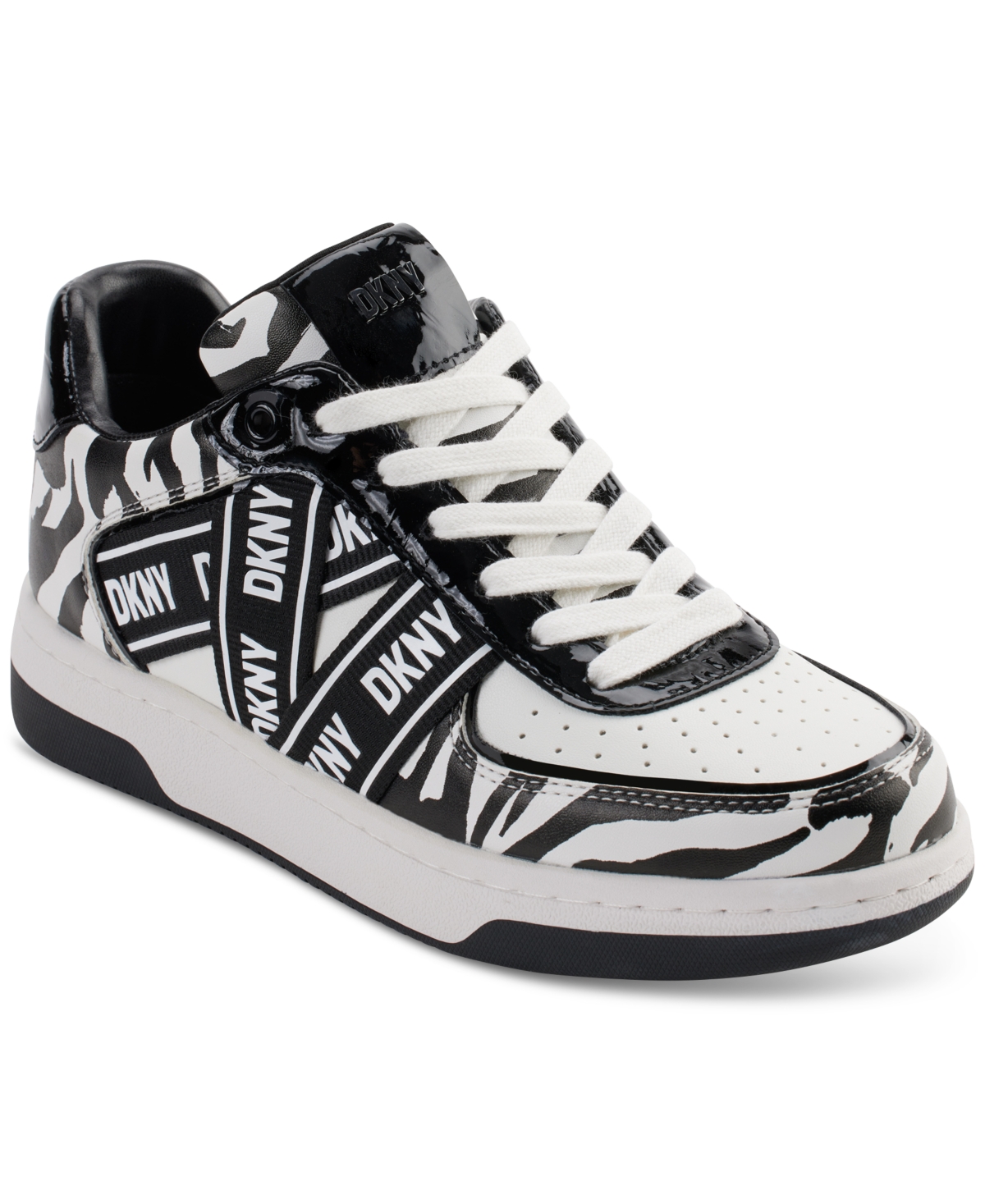 DKNY WOMEN'S OLICIA LACE-UP LOGO-STRAP SNEAKERS