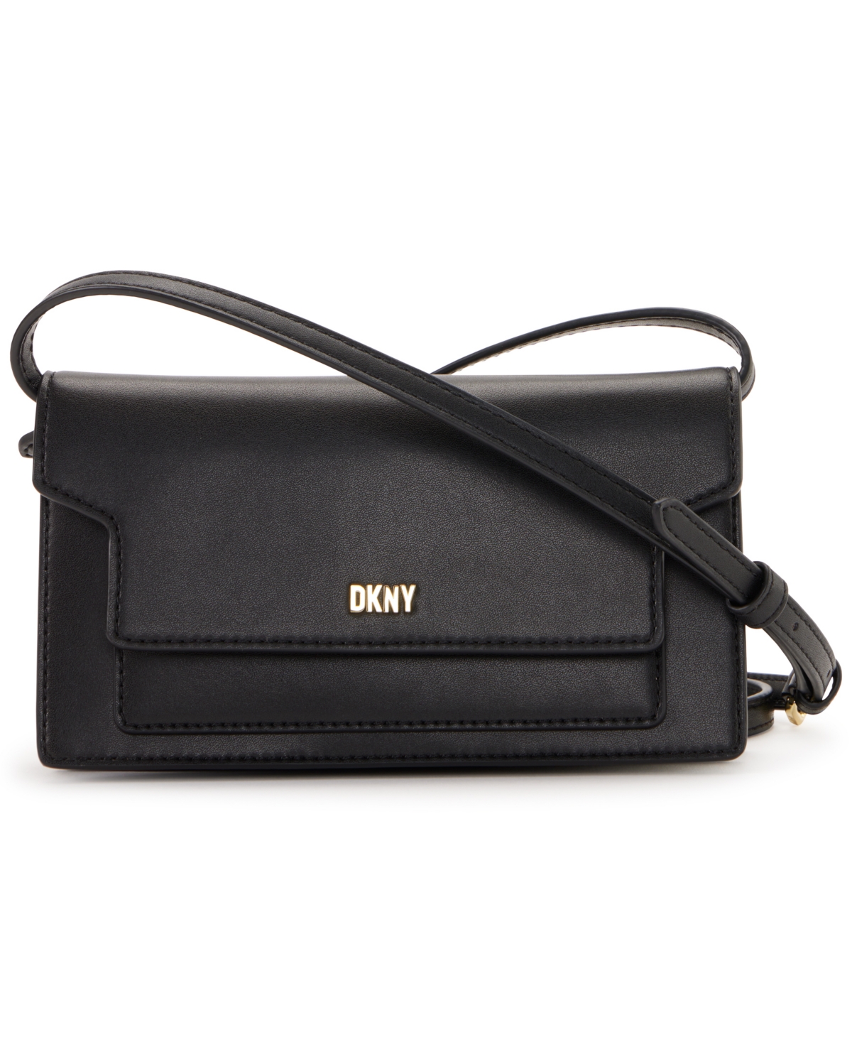 Dkny Millie Woc Adjustable Strap Crossbody Bag In Black/gold ModeSens